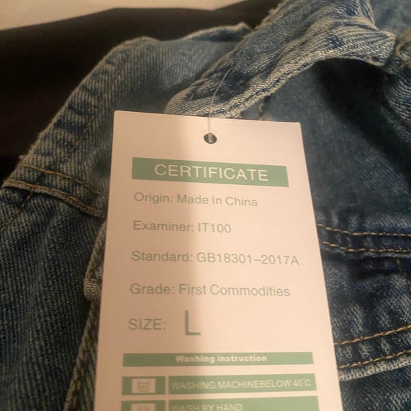 NWT Distressed Denim vest - Picture 7 of 7